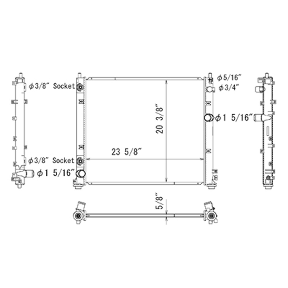 Radiator For 08-12 Cadillac CTS