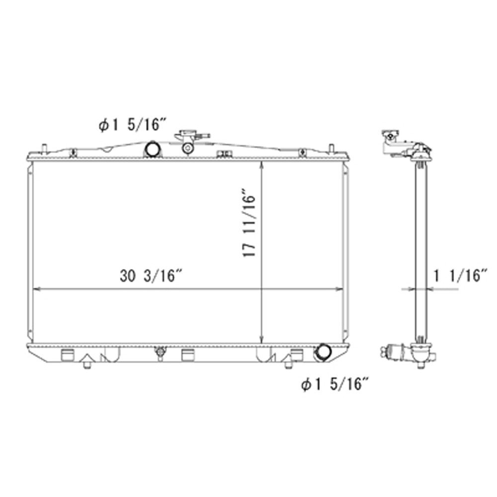 Radiator For 10-12 Lexus RX450h