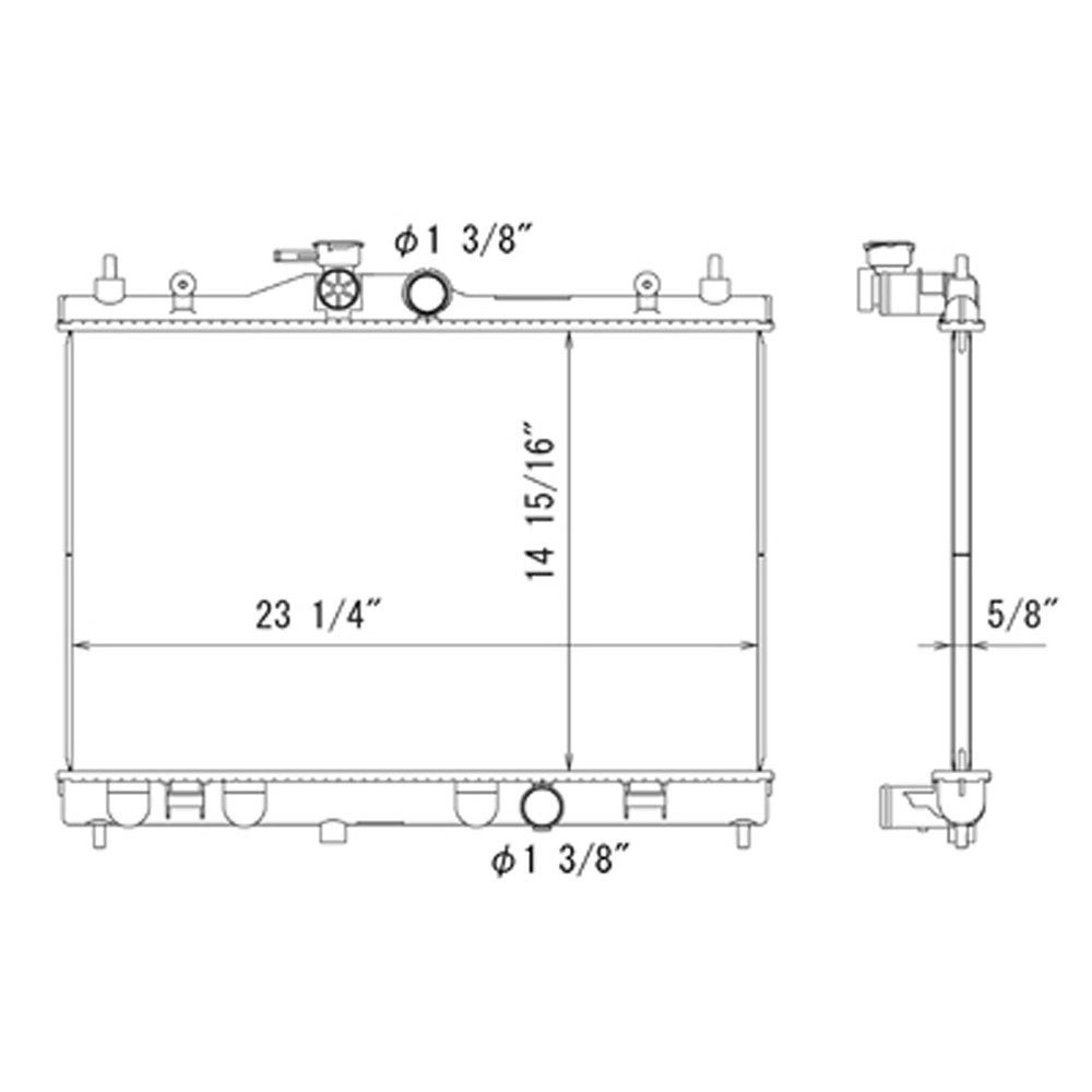 Radiator For 09-14 Nissan Cube