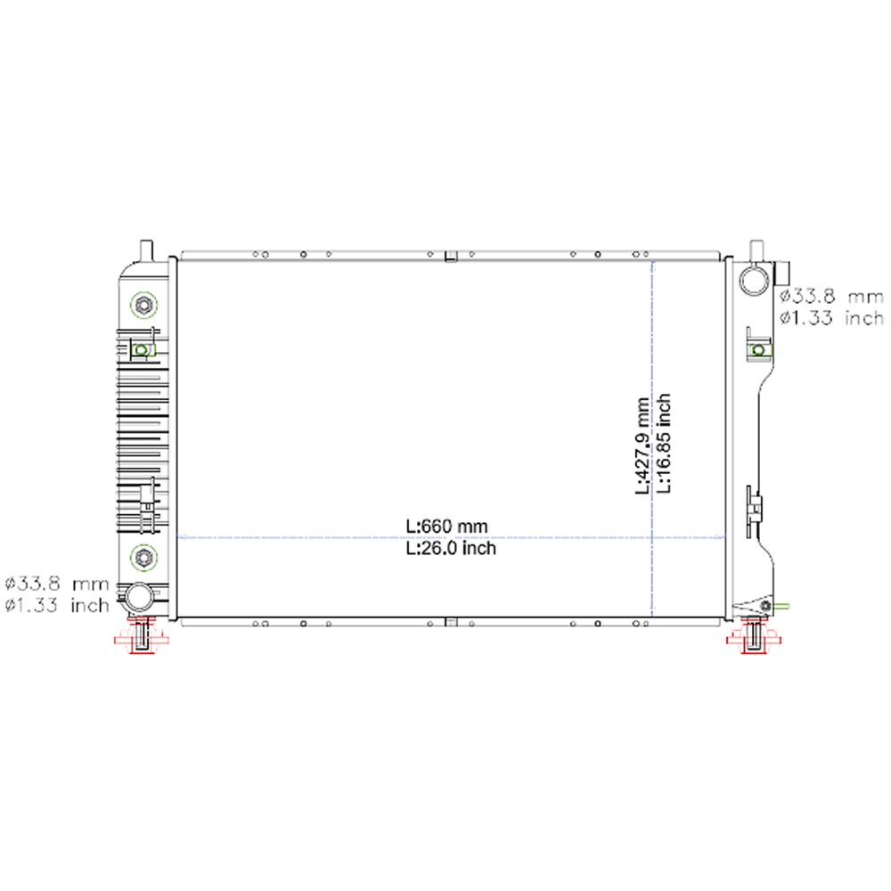 Radiator For 10-17 Chevrolet Equinox, 10-17 GMC Terrain