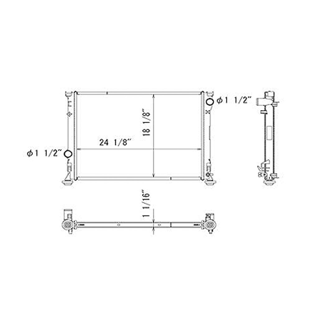 Radiator For 09-23 Chrysler 300, 09-23 Dodge Challenger, 09-23 Dodge Charger