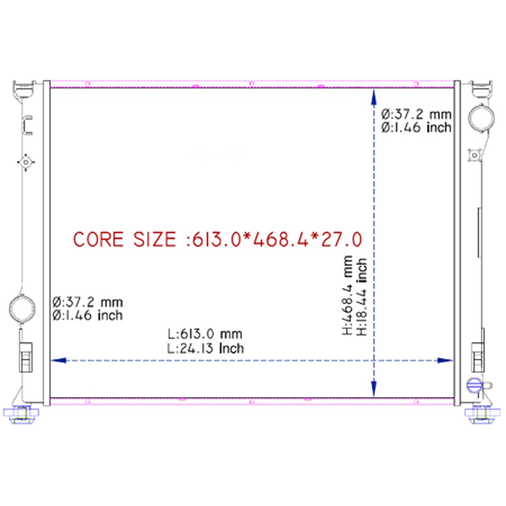Radiator For 10-12 Ford Fusion, 07-12 Lincoln MKZ
