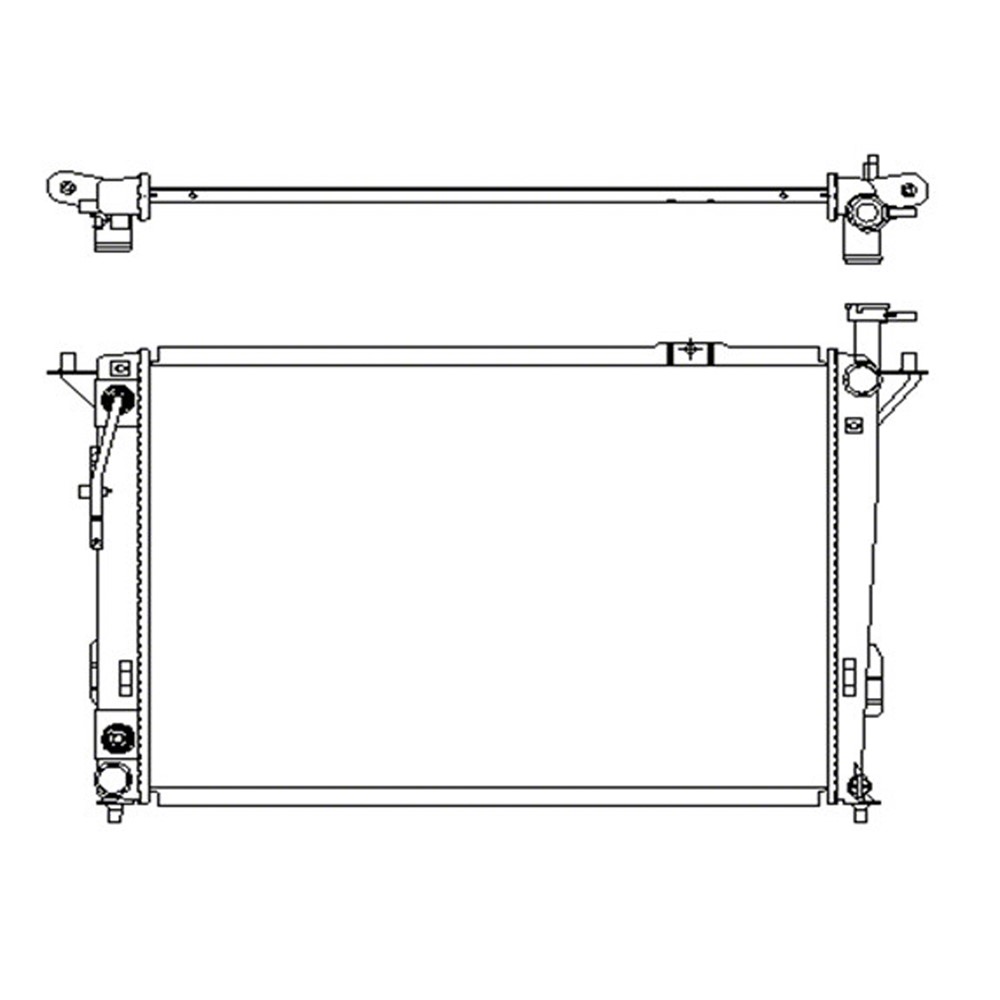 Radiator For 10-12 Hyundai Santa Fe, 11-13 Kia Sorento