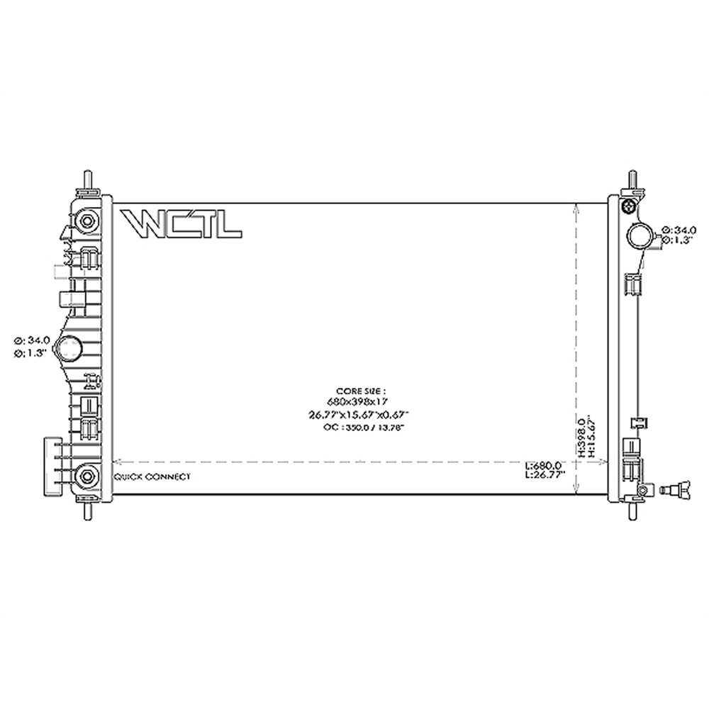 Radiator For 12-13 Buick Regal