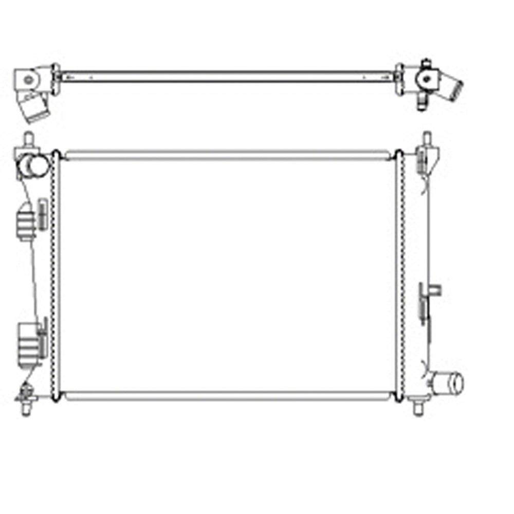 Radiator For 12-17 Hyundai Accent, 12-17 Hyundai Veloster, 12-17 Kia Rio