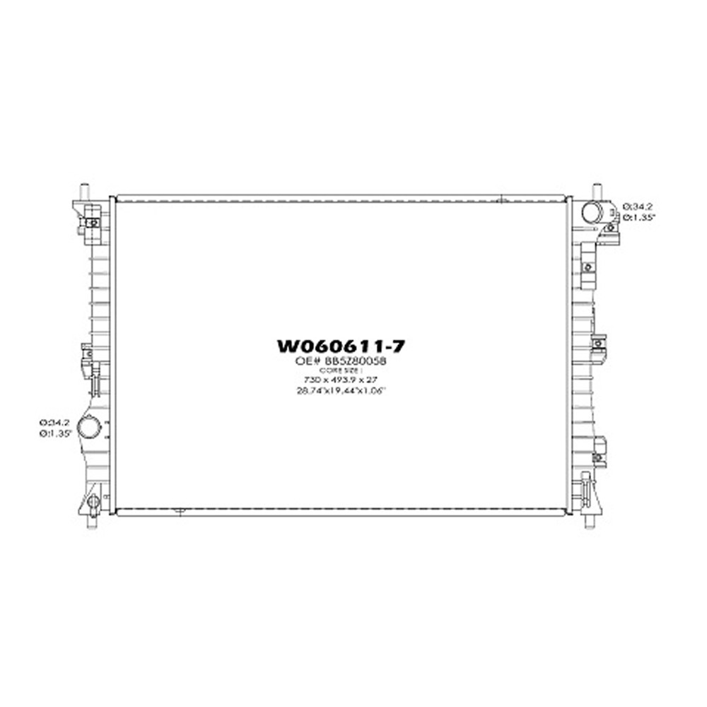 Radiator For 12-19 Ford Explorer, 16-19 Ford Police Interceptor Utility