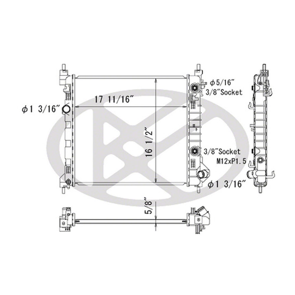 Radiator For 13-15 Chevrolet Spark