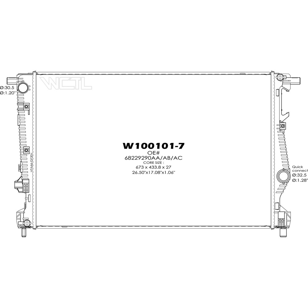 Radiator For 14-18 Jeep Cherokee