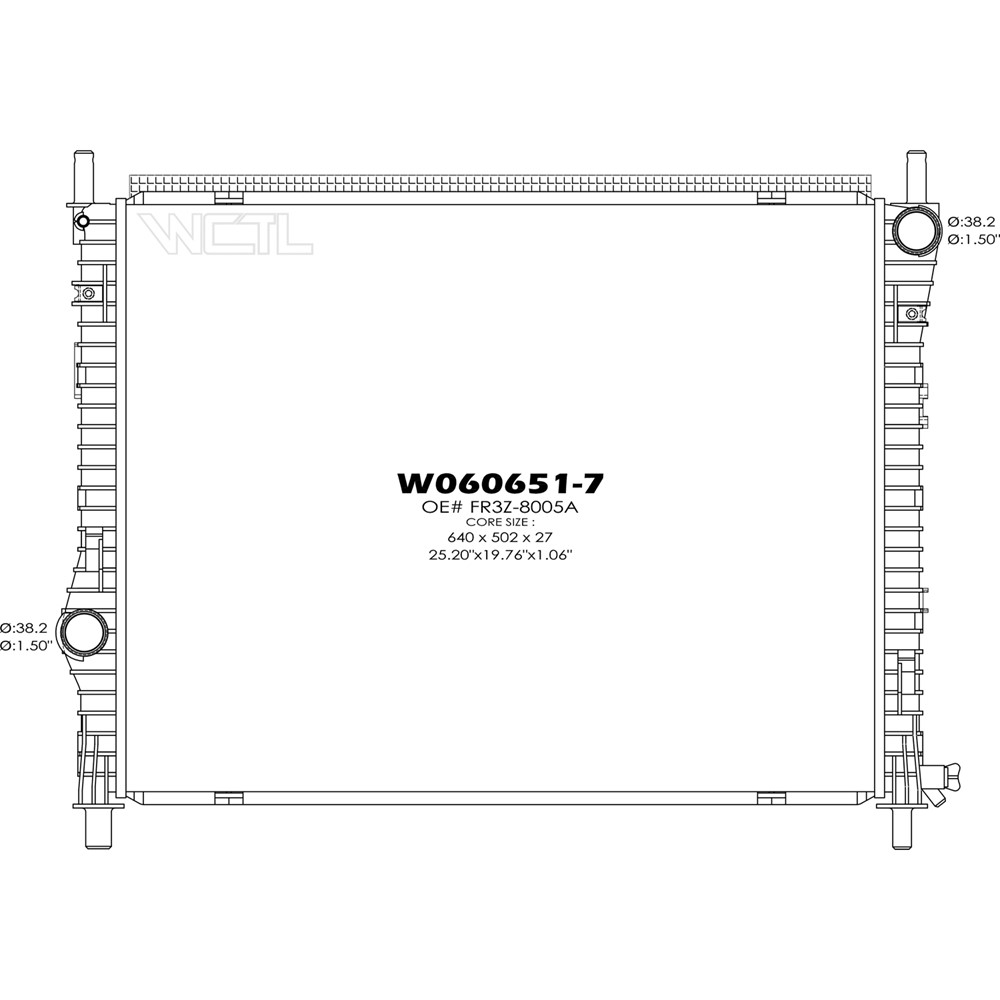 Radiator For 15-16 Ford Mustang