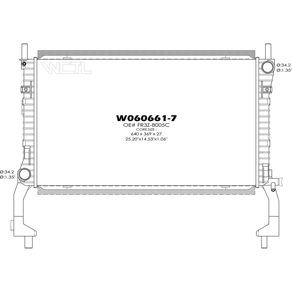 Radiator For 15-23 Ford Mustang