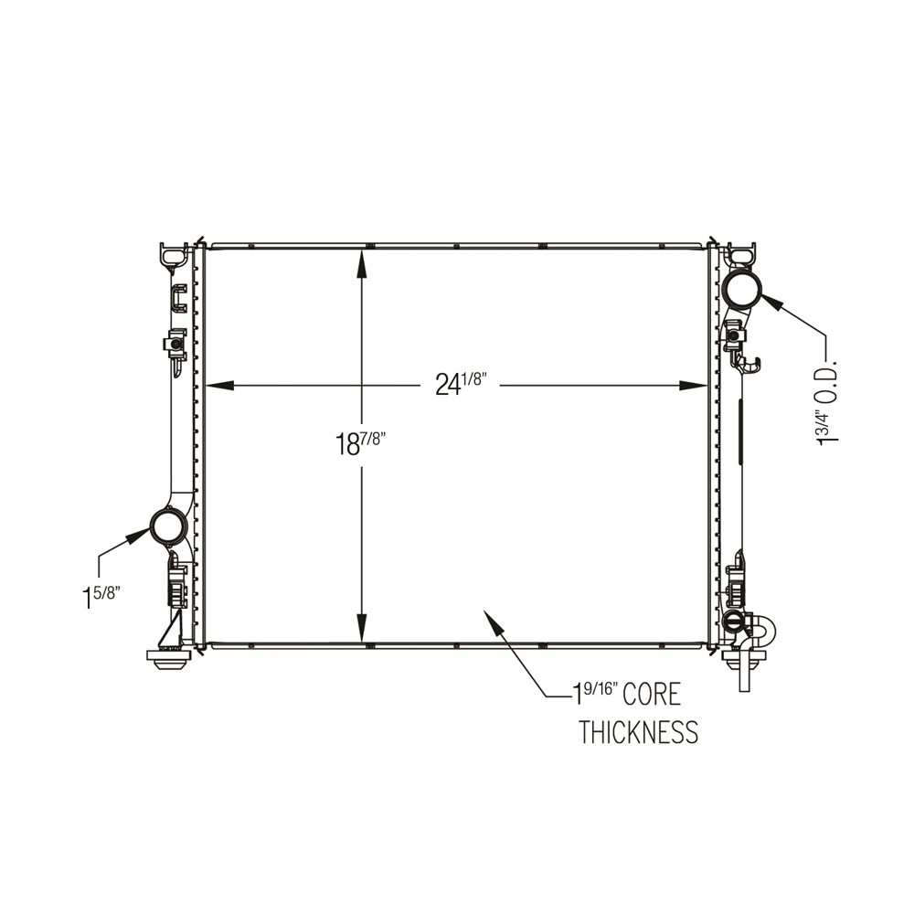 Radiator For 05-23 Chrysler 300, 08-23 Dodge Challenger, 06-23 Dodge Charger