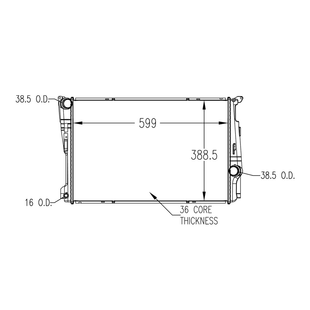 Radiator For 11-17 BMW X3, 15-18 BMW X4