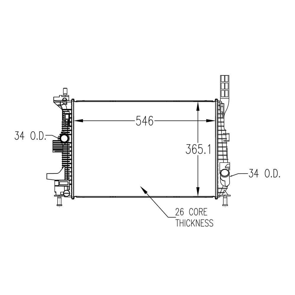 Radiator For 15-18 Ford Focus