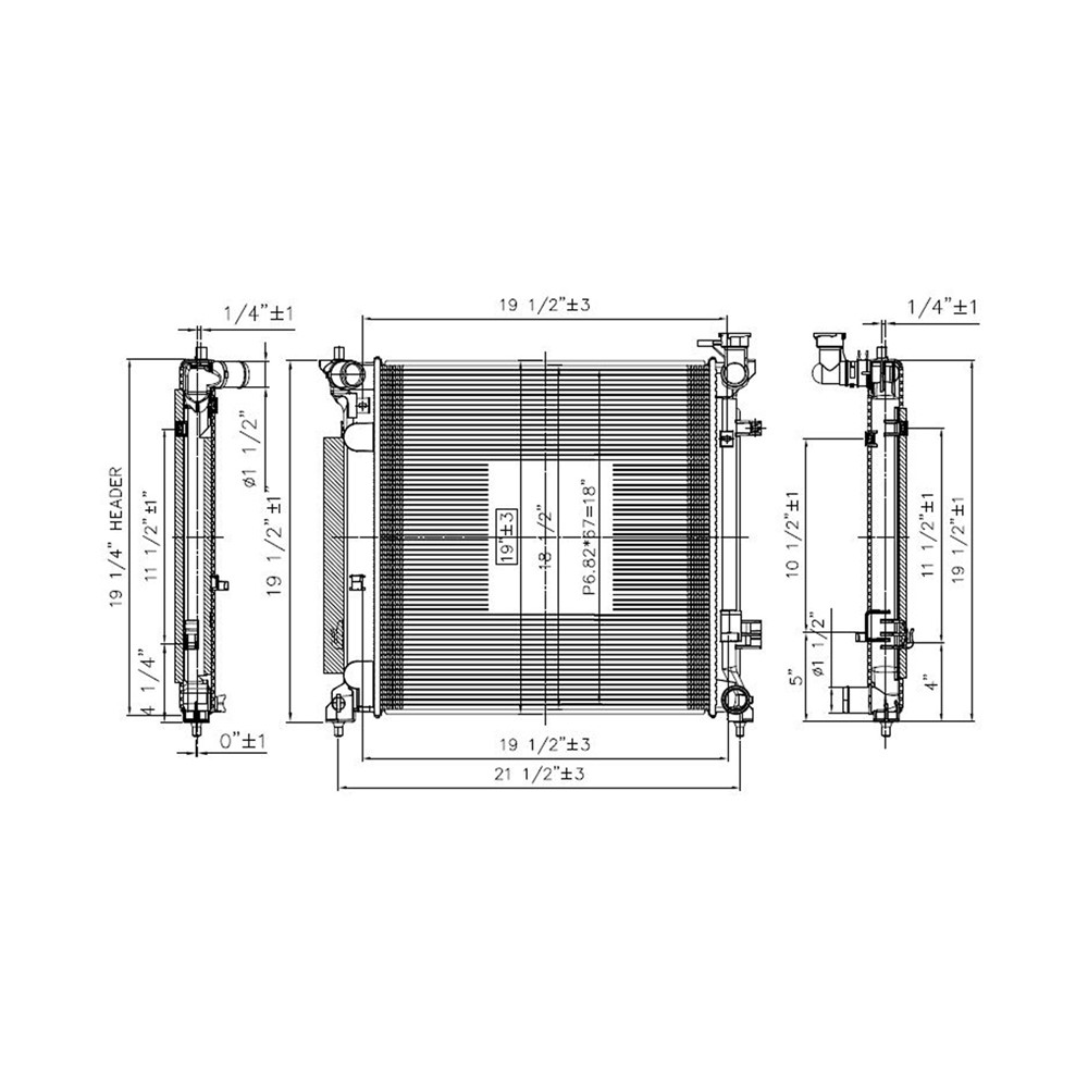 Radiator For 15-19 Hyundai Sonata