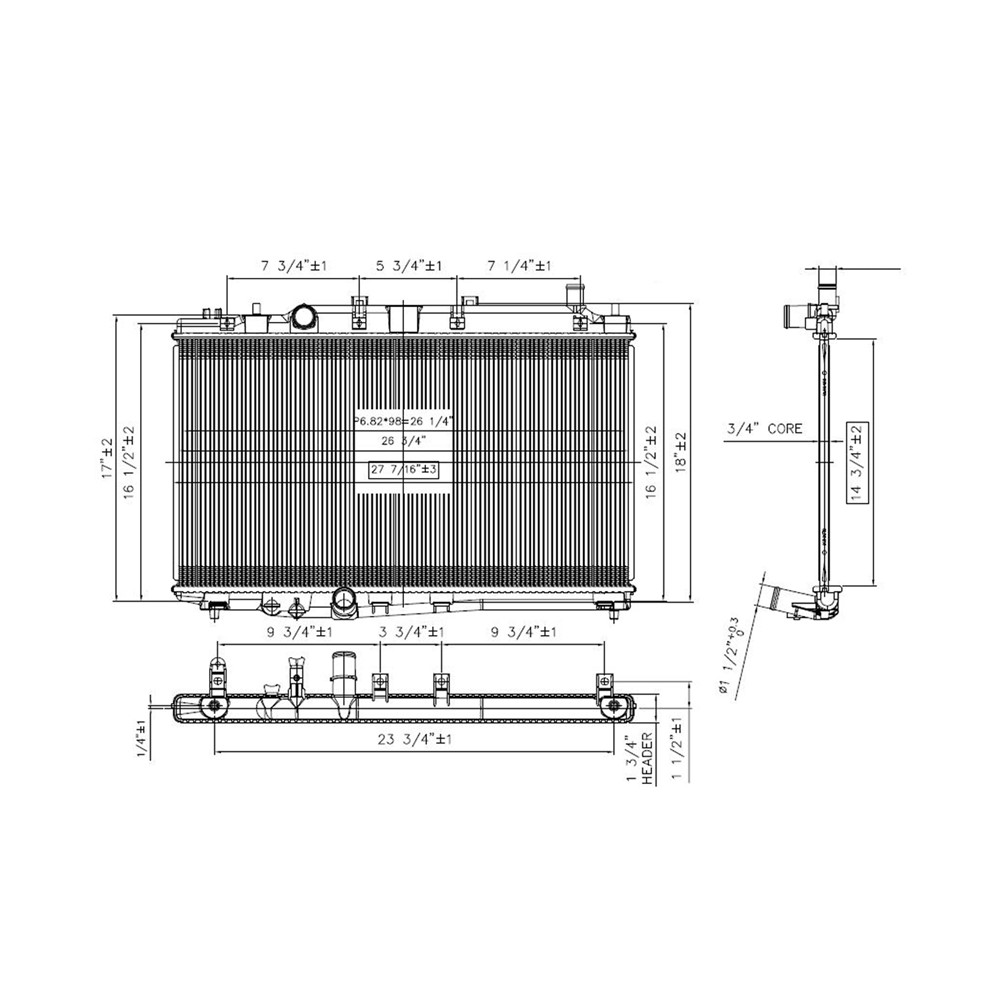 Radiator For 16-22 Honda HR-V
