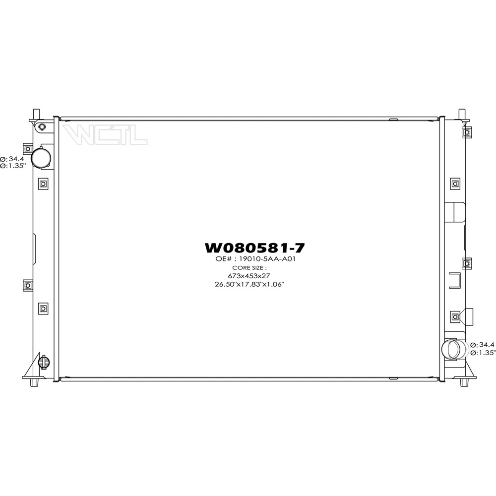 Radiator For 16-21 Honda Civic