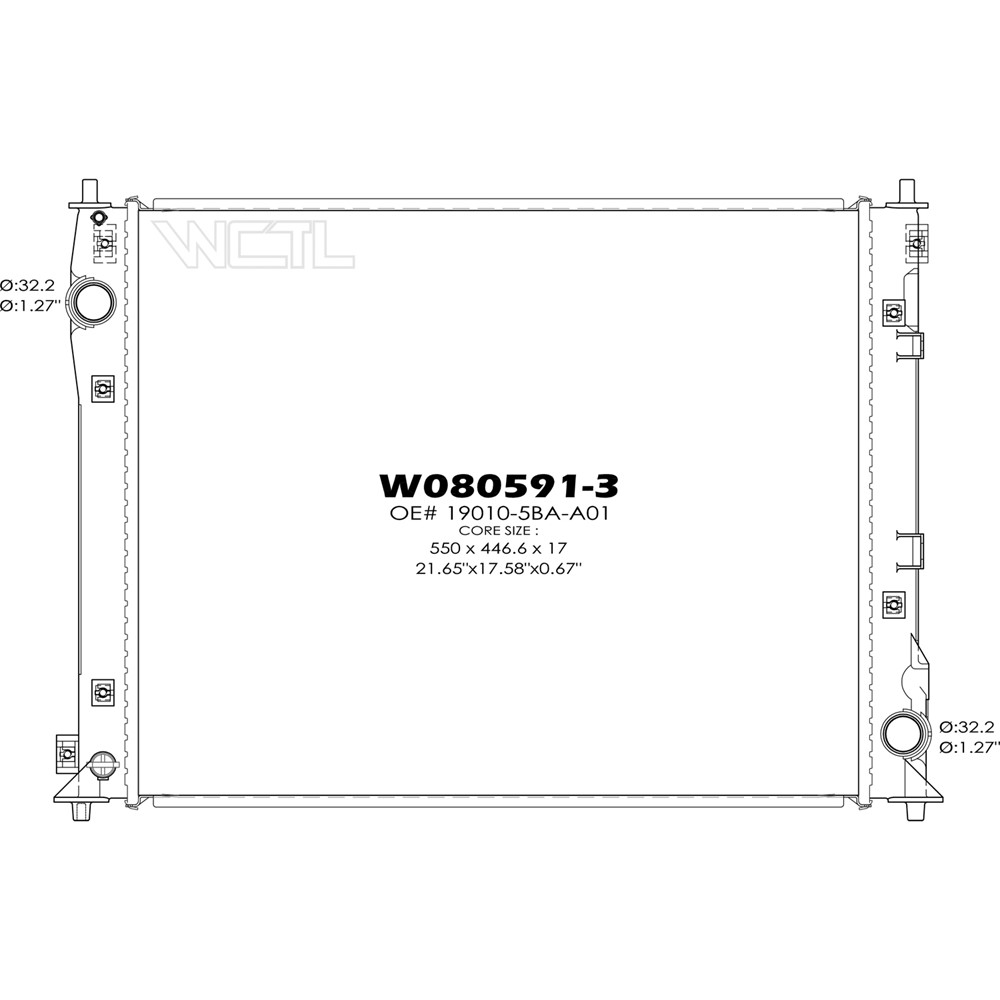 Radiator For 16-21 Honda Civic