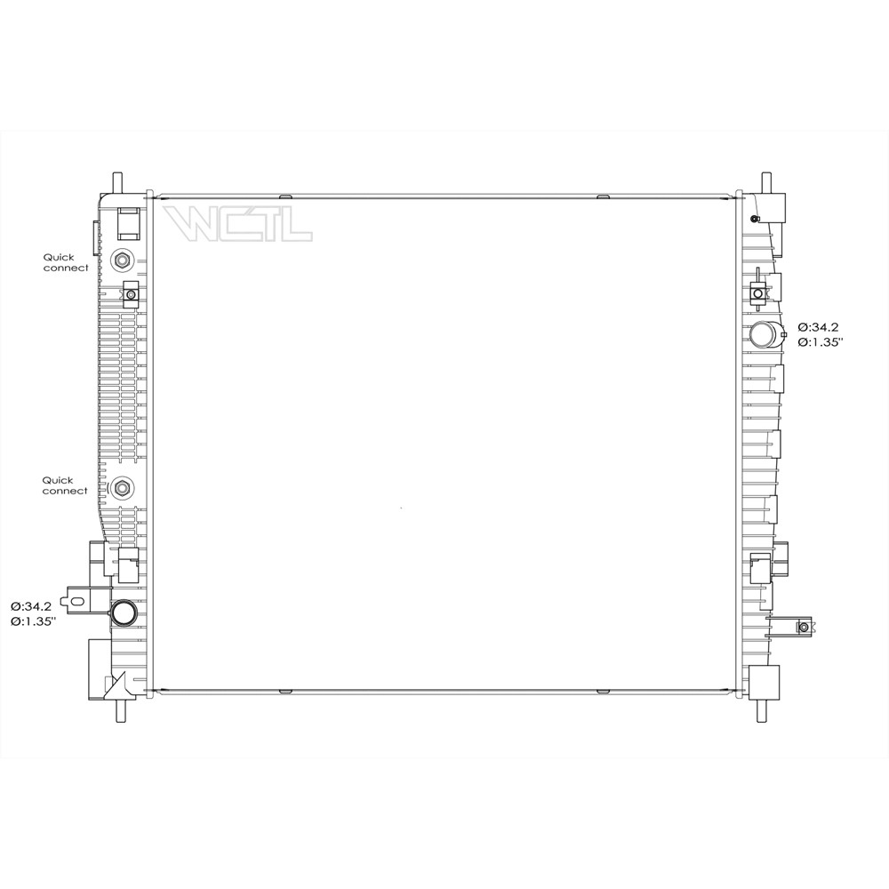 Radiator For 18-24 Buick Enclave, 18-23 Chevrolet Traverse, 24 Chevrolet Traverse Limited