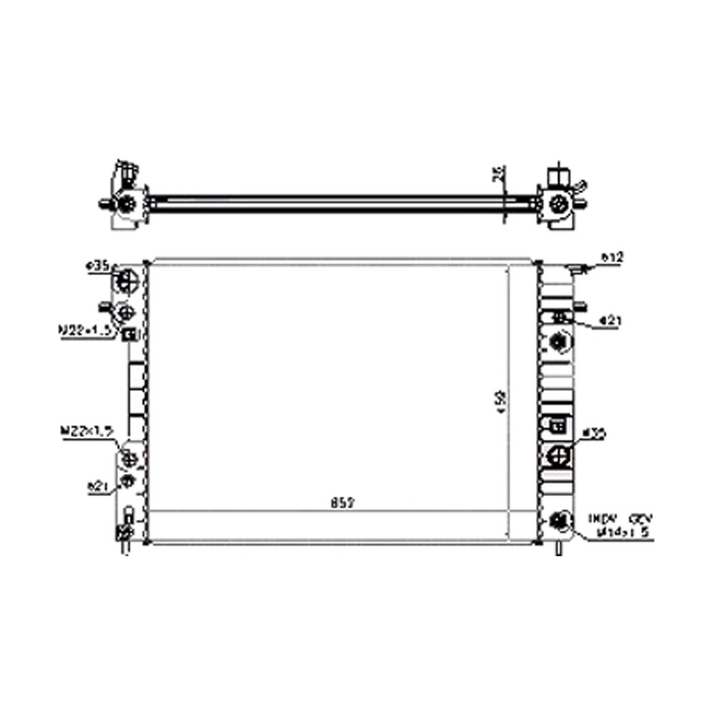 Radiator For 00-01 Cadillac Catera