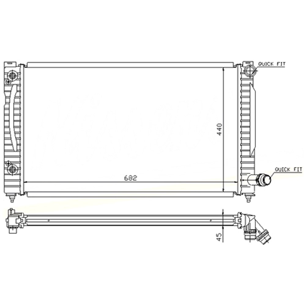 Radiator For 00-04 Audi A6, 03-04 Audi RS6, 02-03 Audi S6