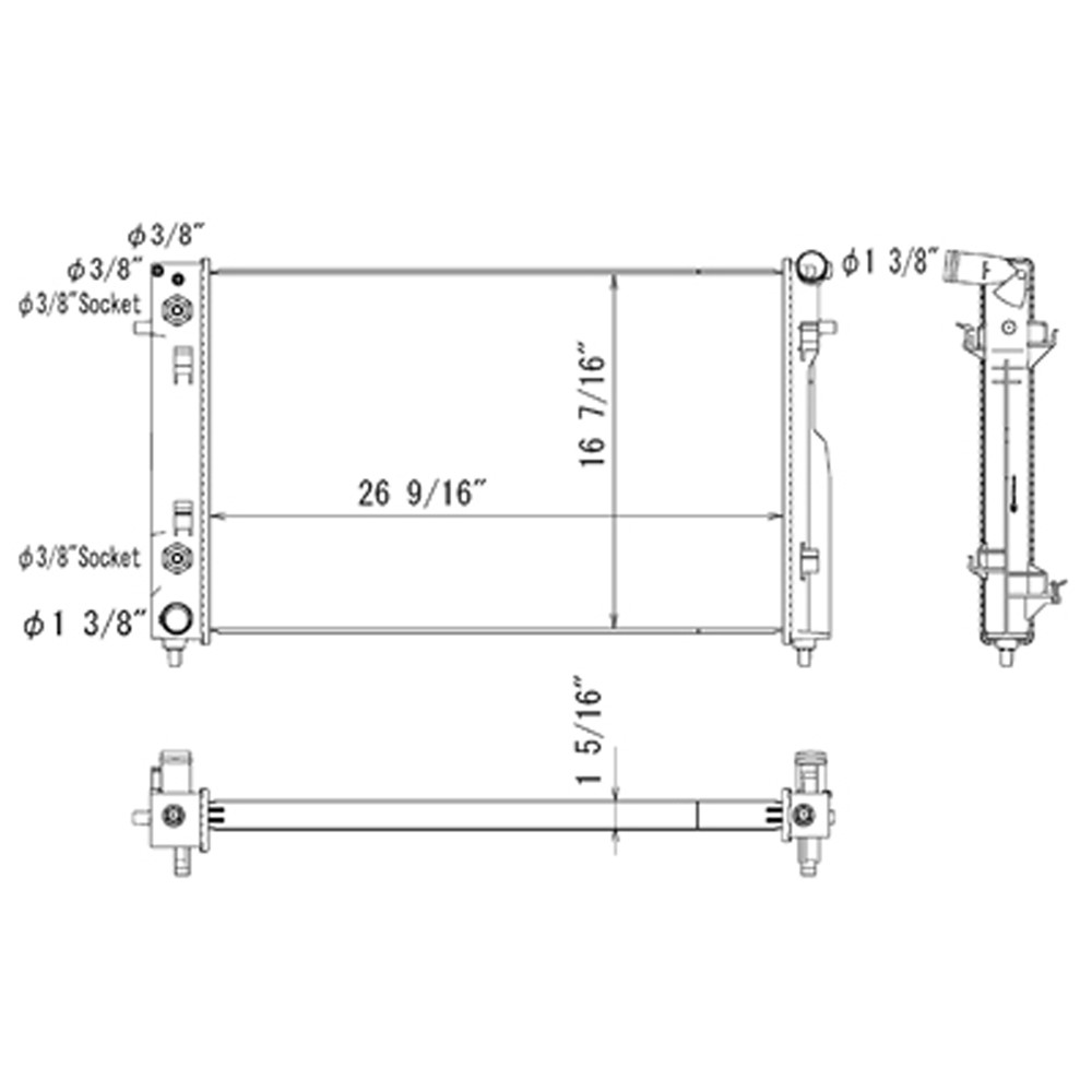 Radiator For 04 Pontiac GTO