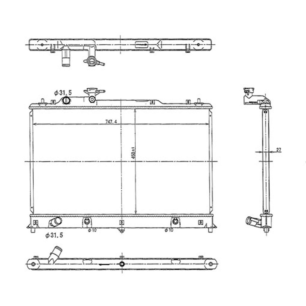 Radiator For 07-09 Mazda CX-7