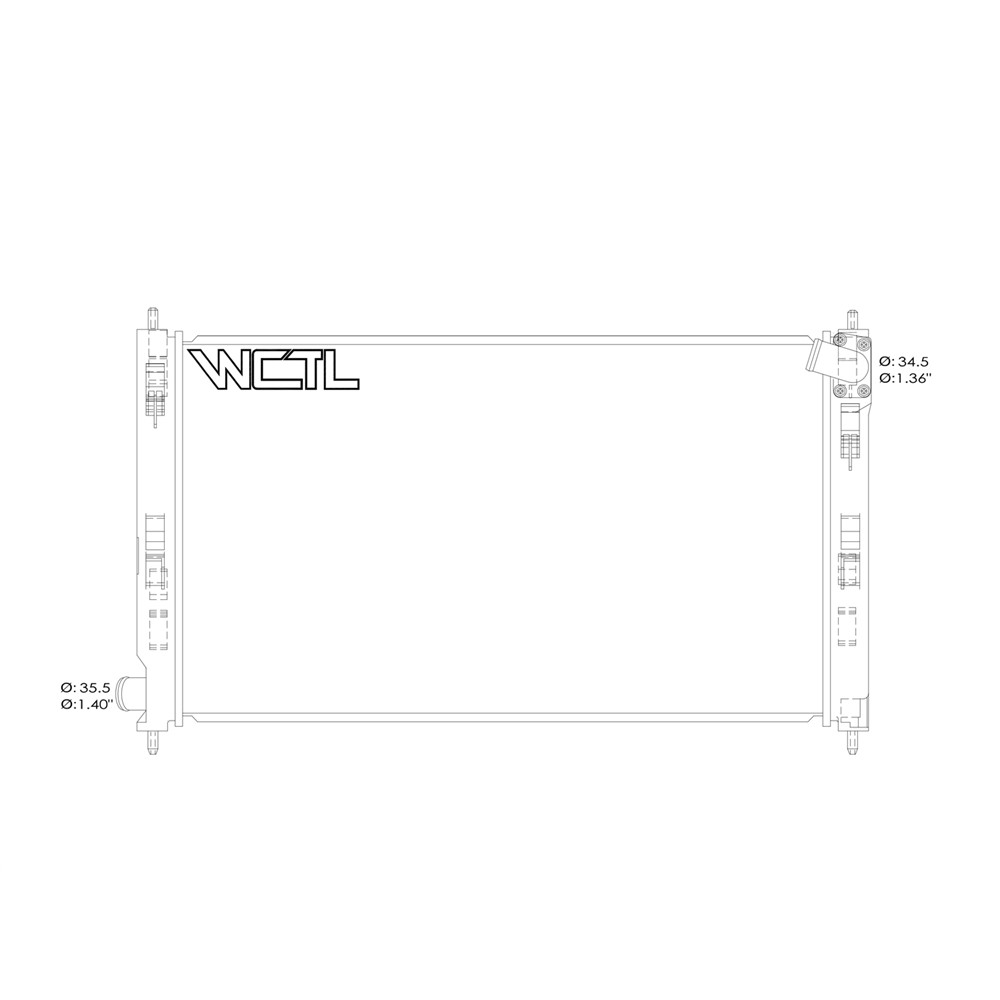 Radiator For 08-15 Mitsubishi Lancer, 07-09 Mitsubishi Outlander