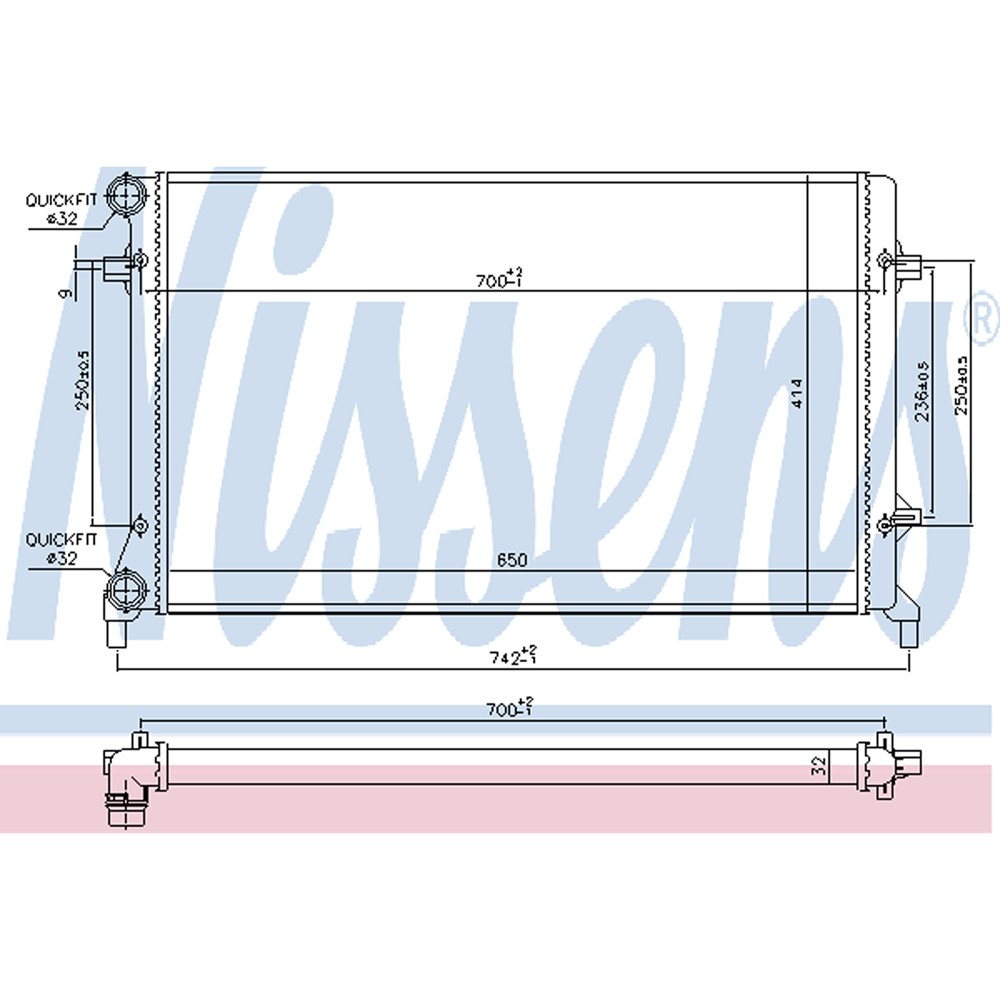Radiator For 11-15 Audi Q7