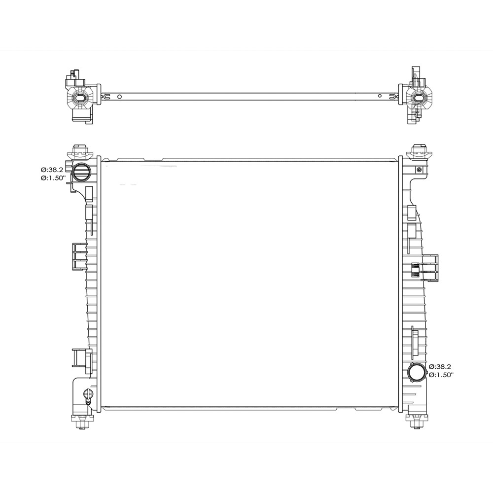 Radiator For 16-22 Dodge Durango, 16-22 Jeep Grand Cherokee