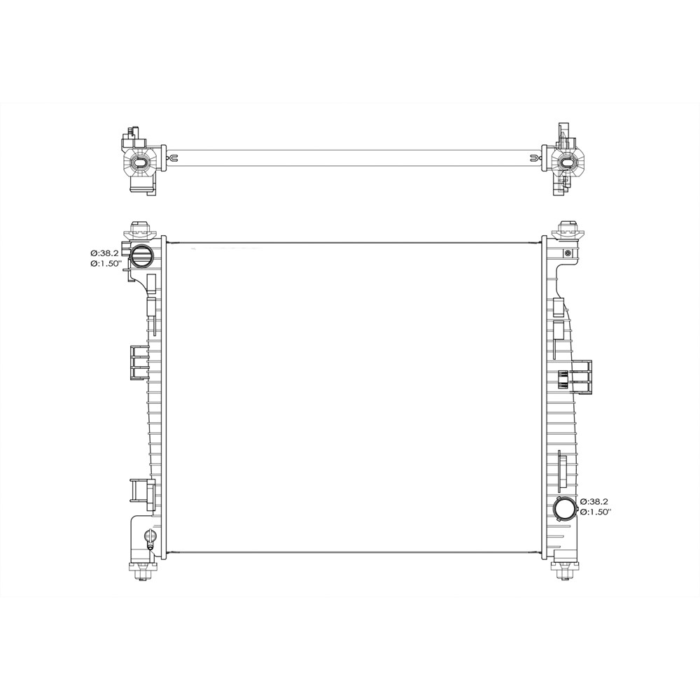 Radiator For 17-22 Dodge Durango, 16-22 Jeep Grand Cherokee