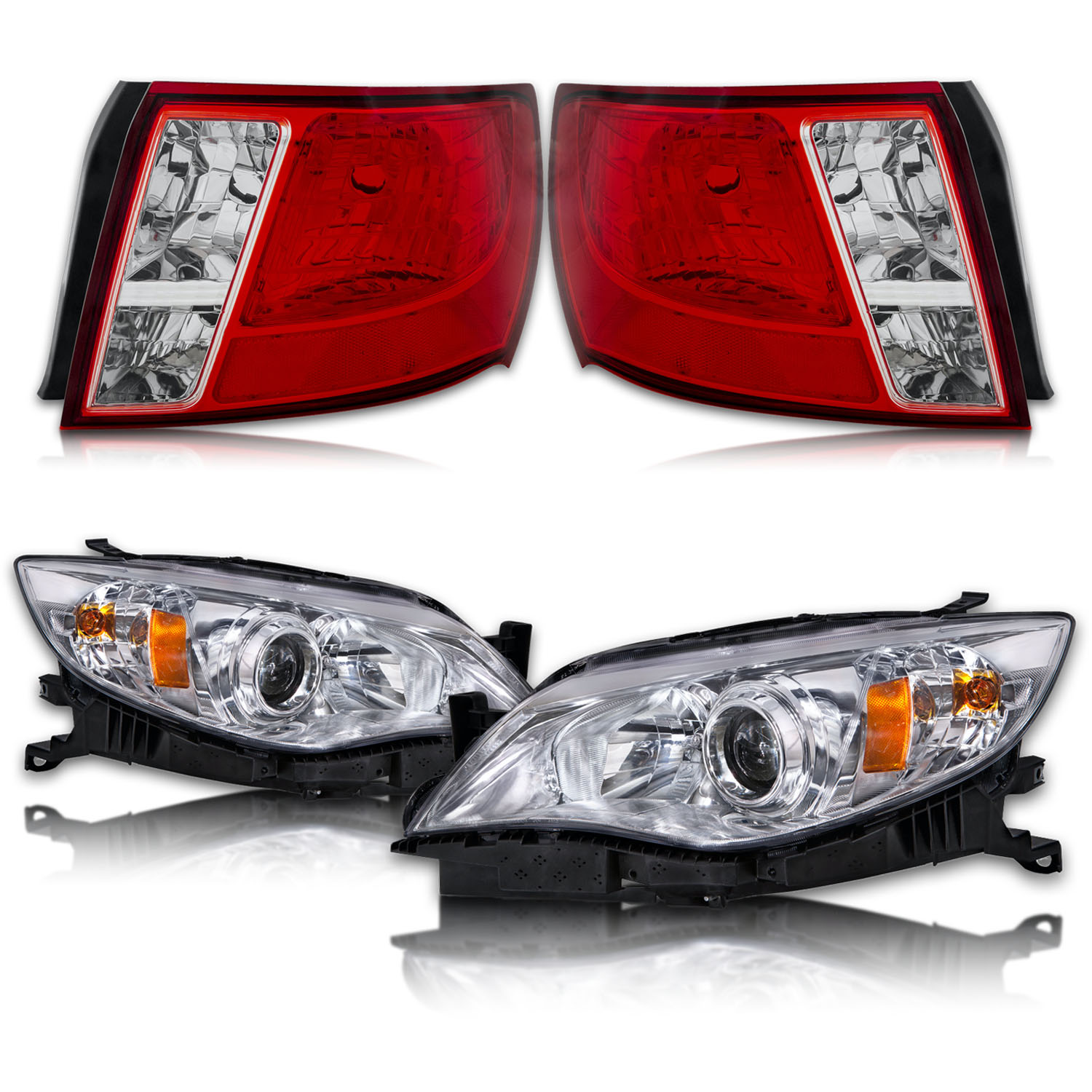 Headlight Set For 08-11 Subaru Impreza