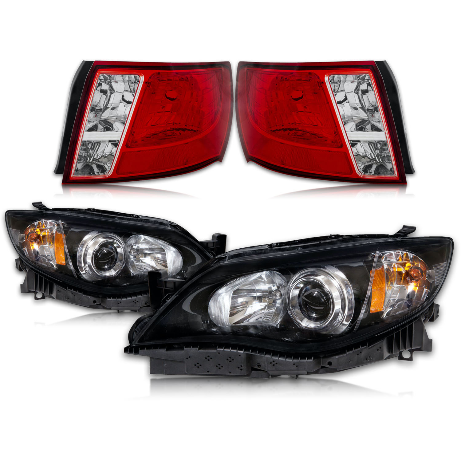 Headlight Set For 08-11 Subaru Impreza