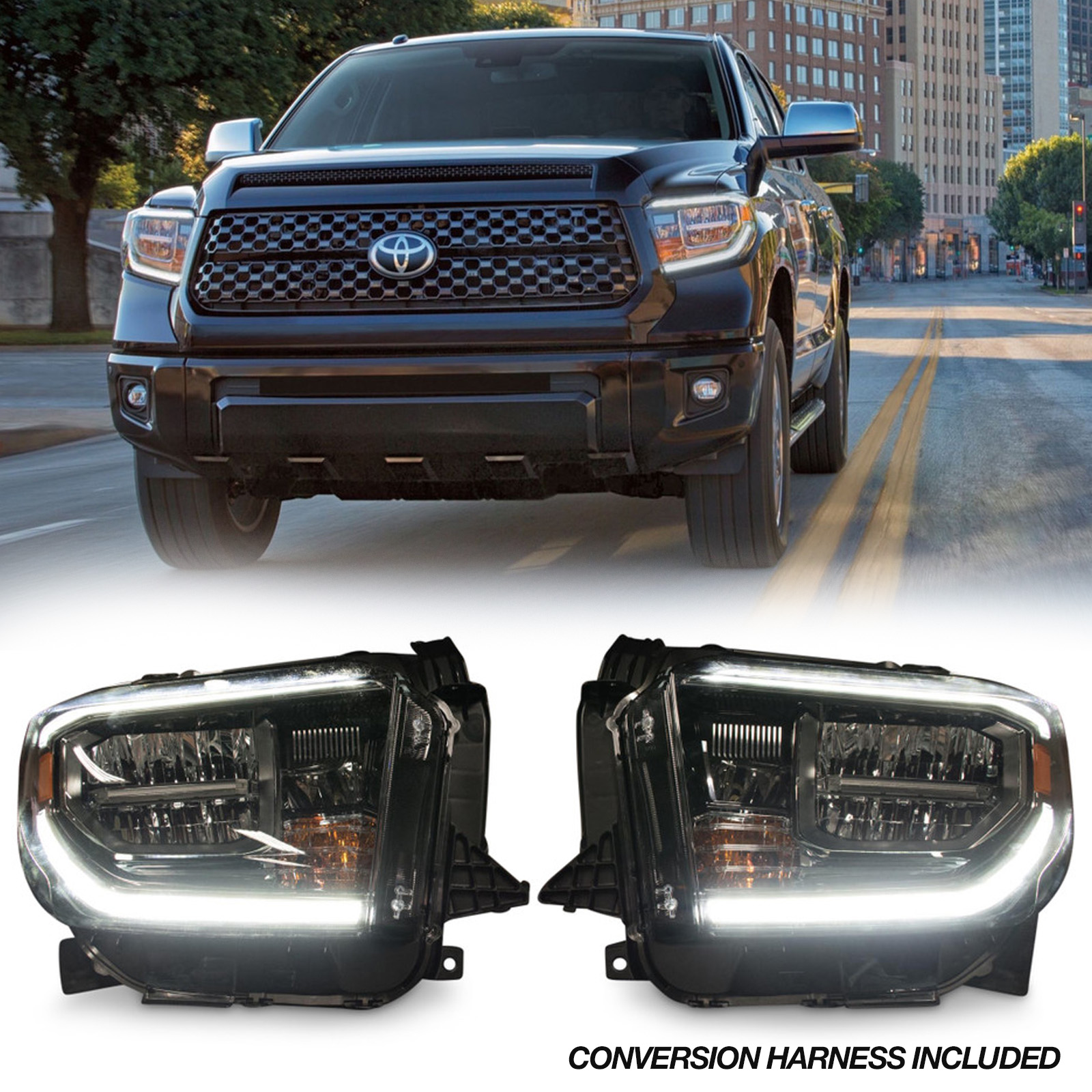 Headlight Set For 14-21 Toyota Tundra