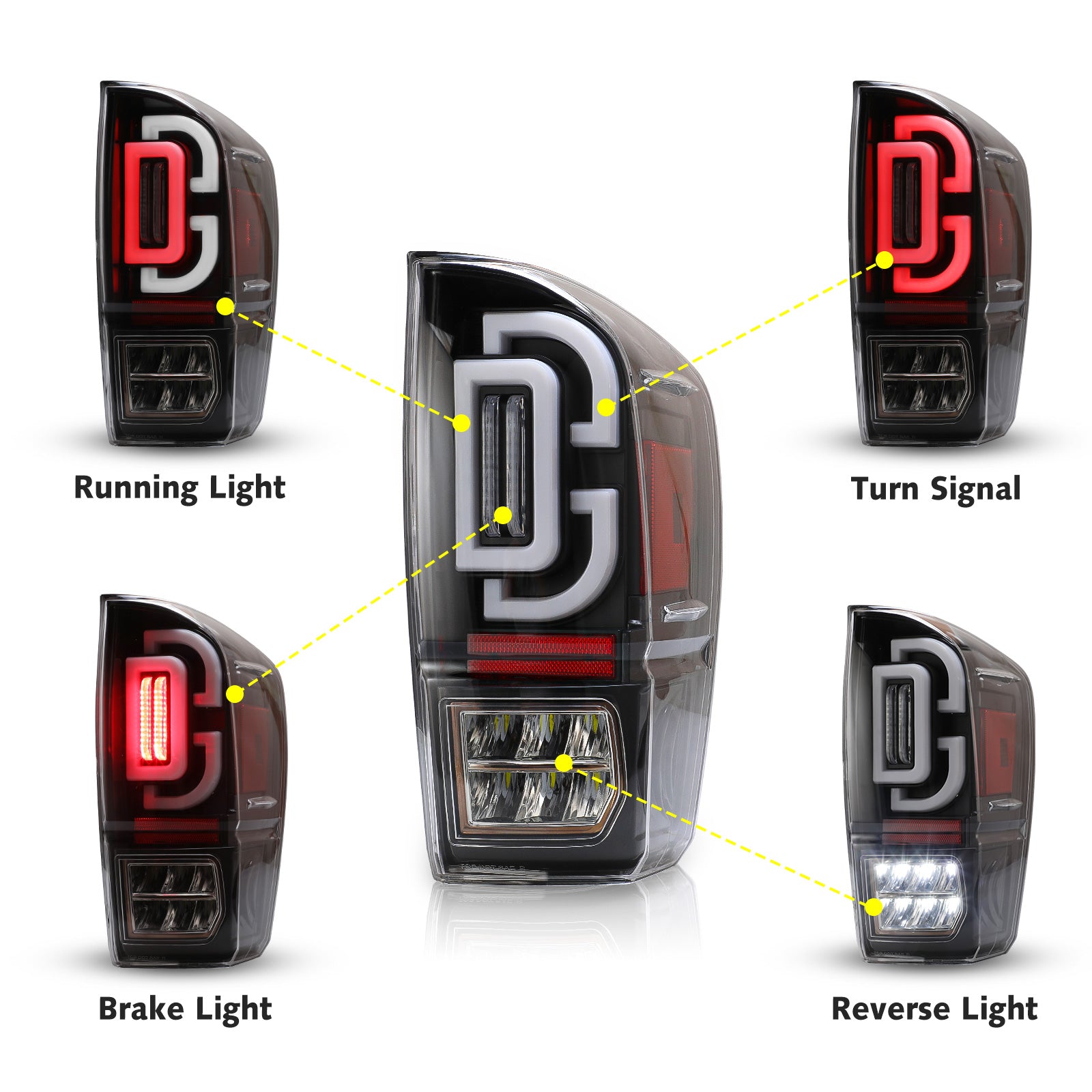 Tail Light Set For 16-23 Toyota Tacoma