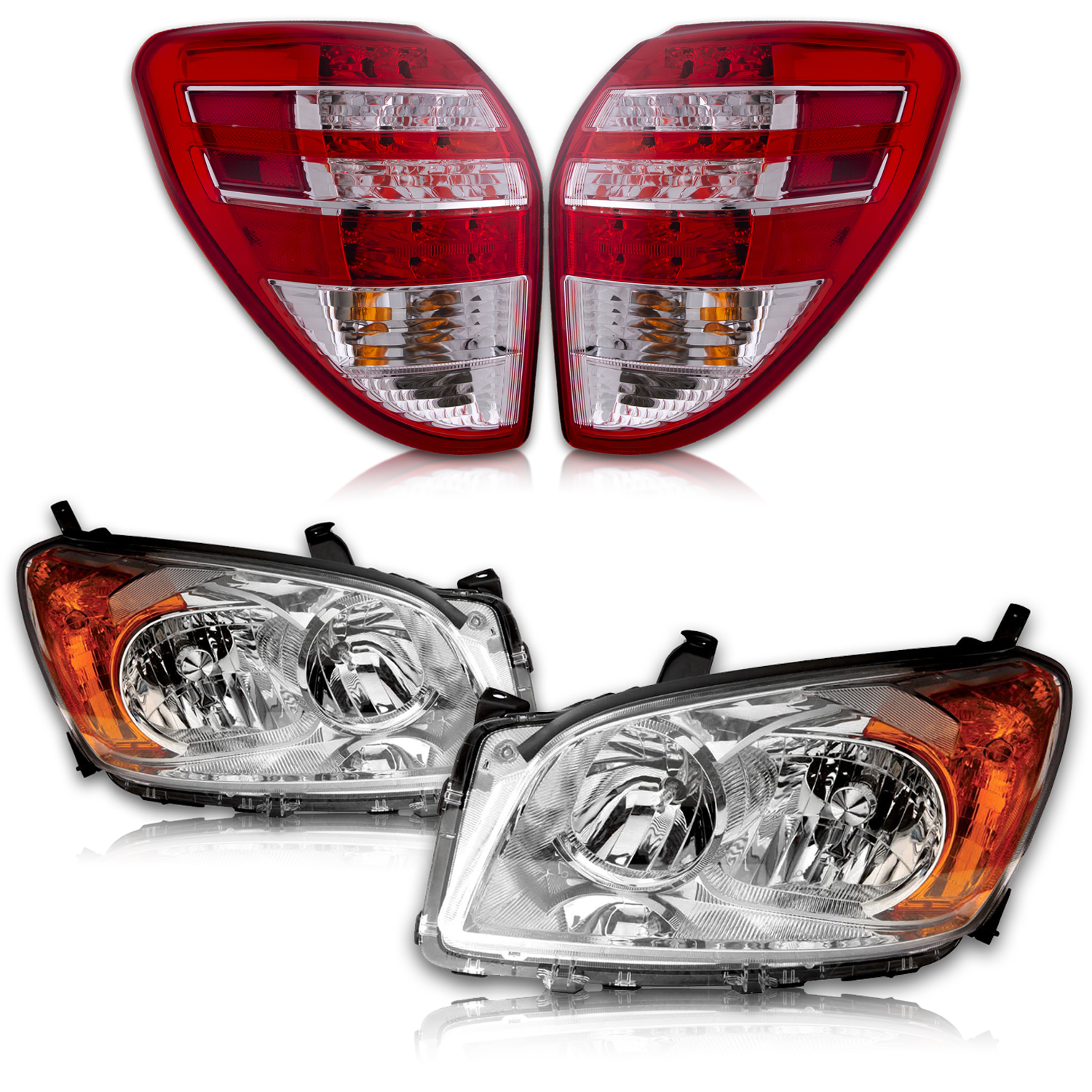 Headlight Set For 09-12 Toyota RAV4
