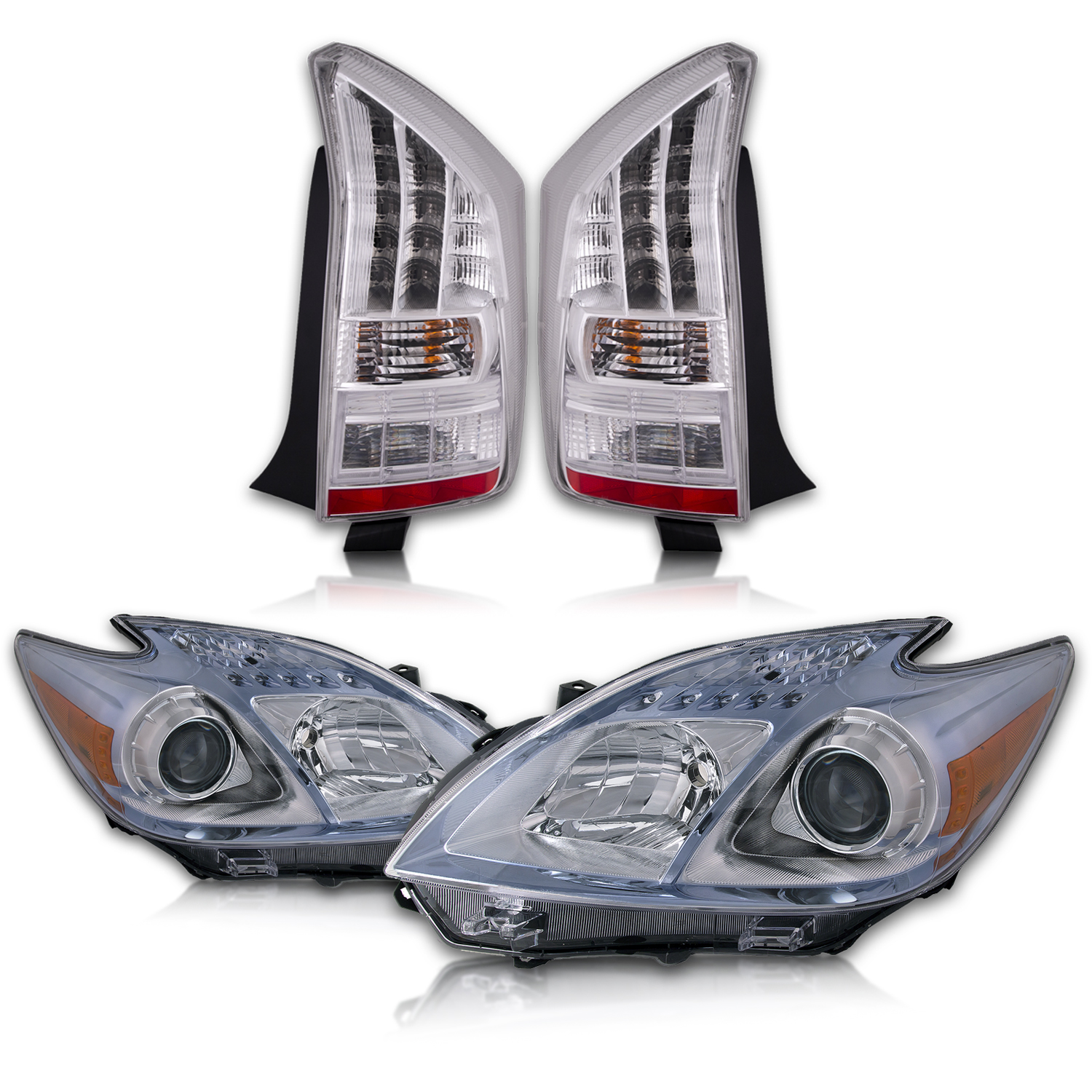 Headlight Set For 10-11 Toyota Prius