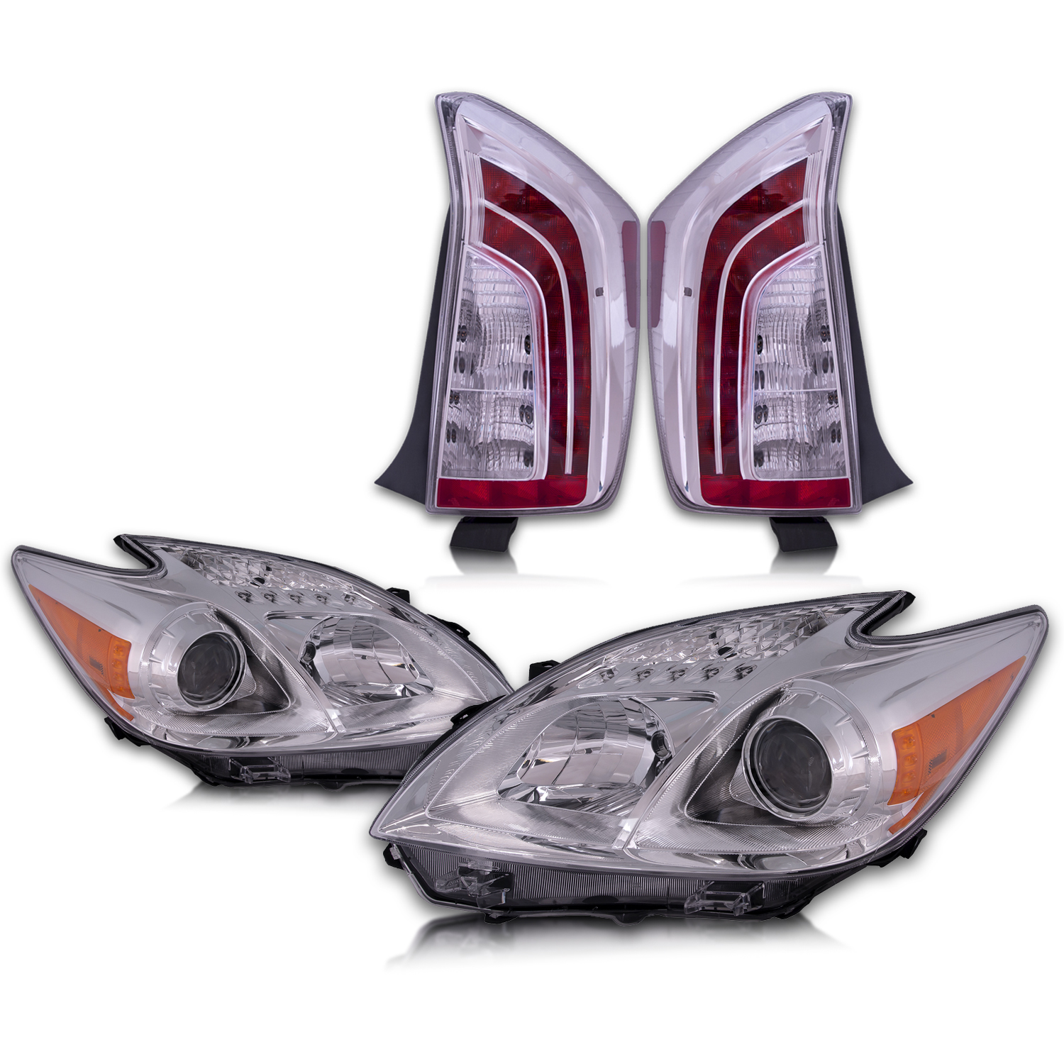 Headlight Set For 12-15 Toyota Prius