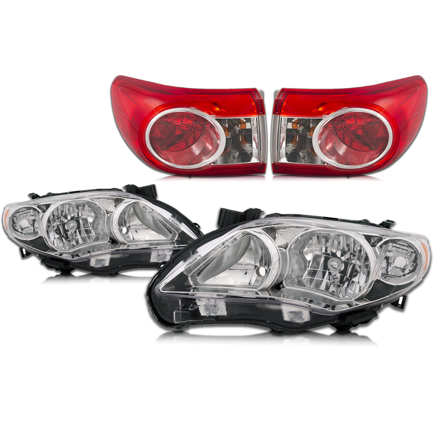 Headlight Set For 11-13 Toyota Corolla