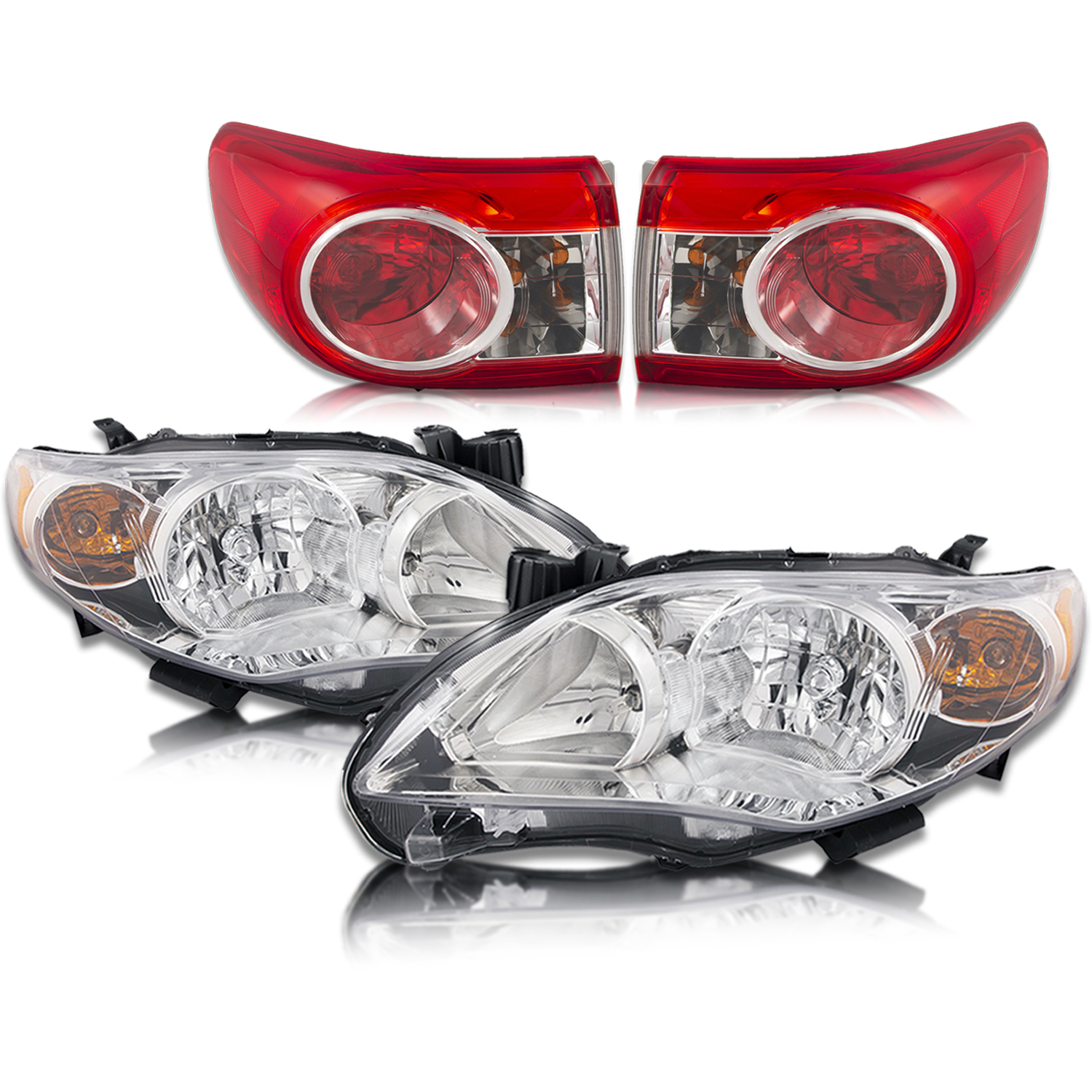 Headlight Set For 11-13 Toyota Corolla