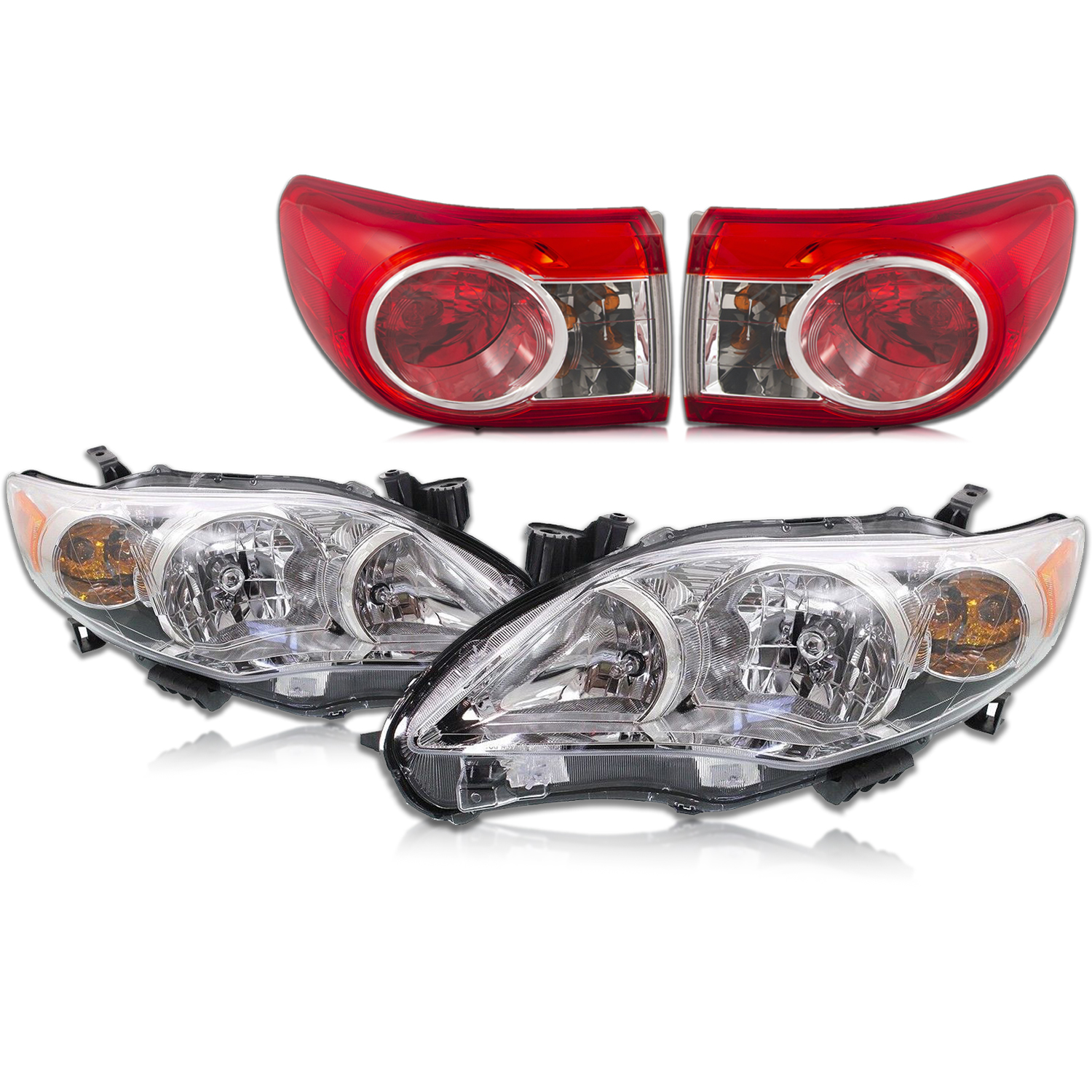 Headlight Set For 11-13 Toyota Corolla
