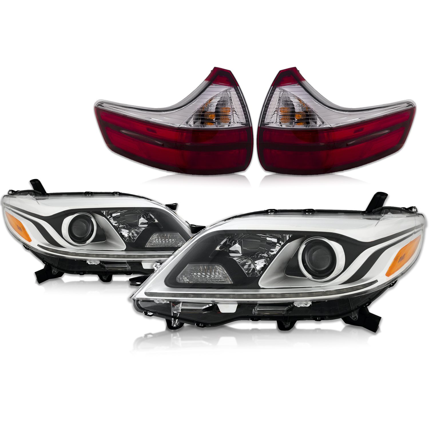 Headlight Set For 15-20 Toyota Sienna