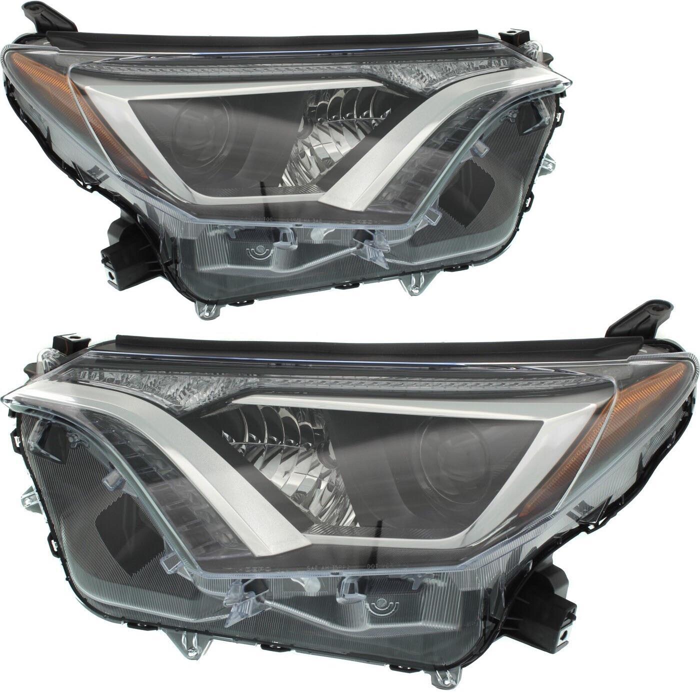 Headlight Set For 16-18 Toyota RAV4