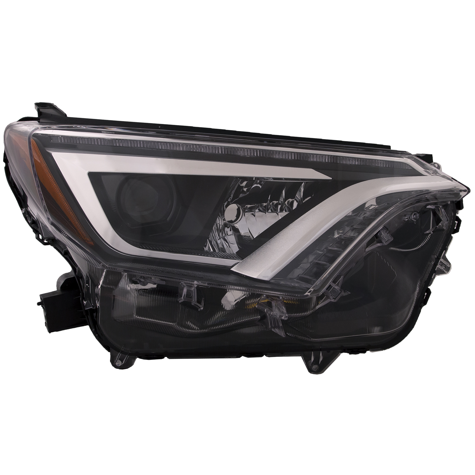 Right Passenger Side Headlight For 16-18 Toyota RAV4; CAPA Certified