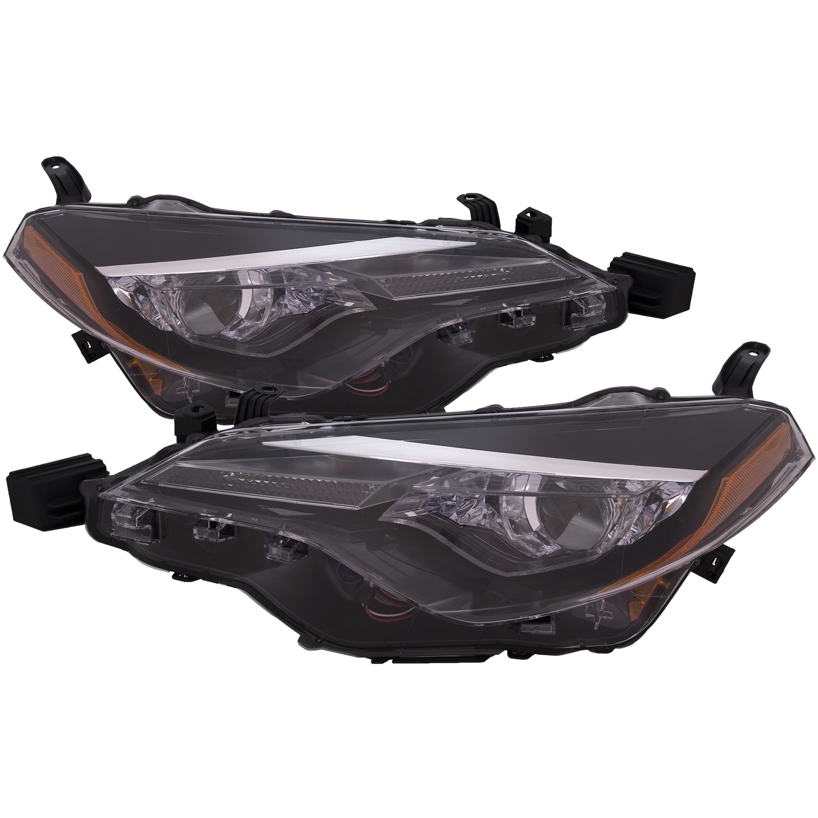 Headlight Set For 17-19 Toyota Corolla; CAPA Certified
