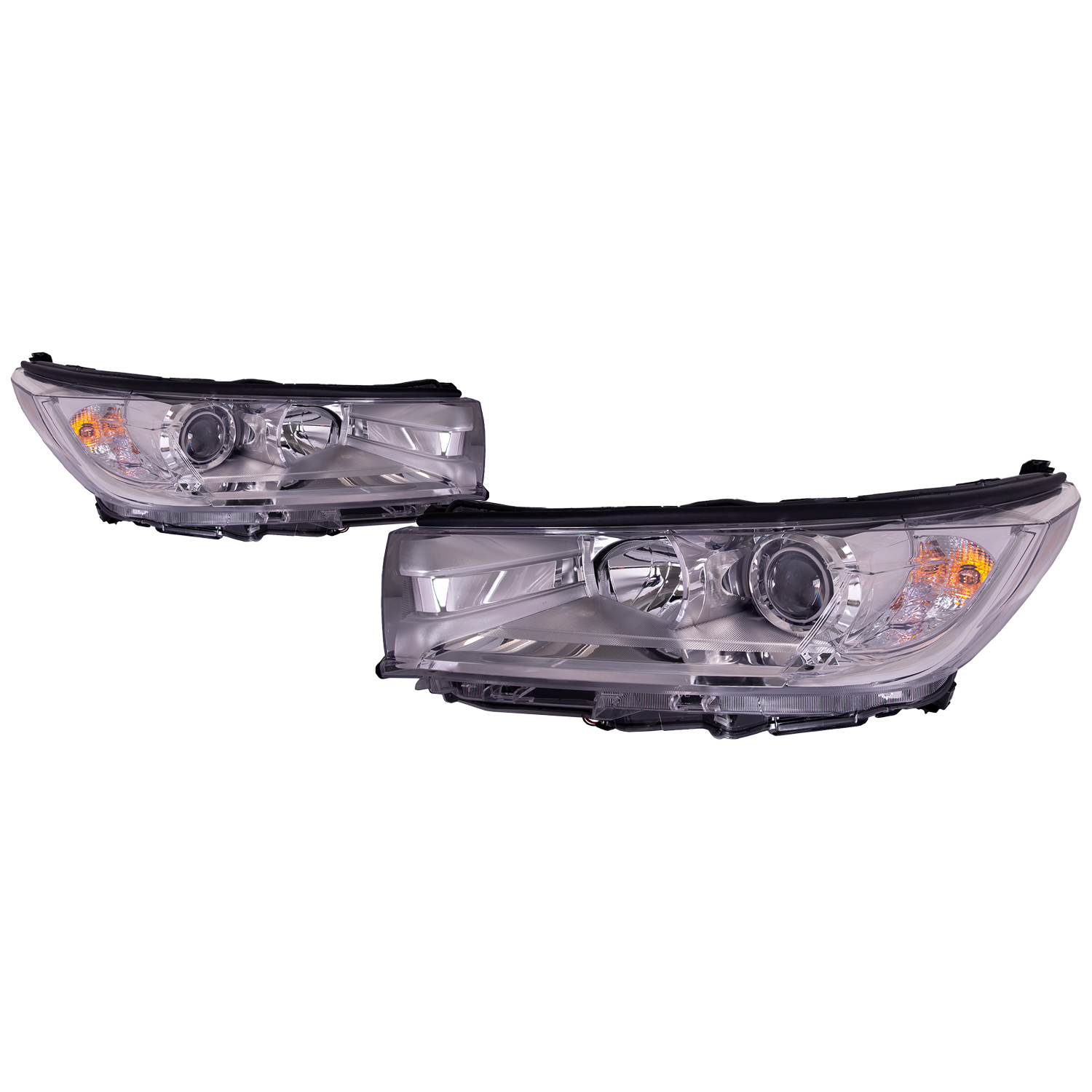 Headlight Set For 17-19 Toyota Highlander; CAPA Certified