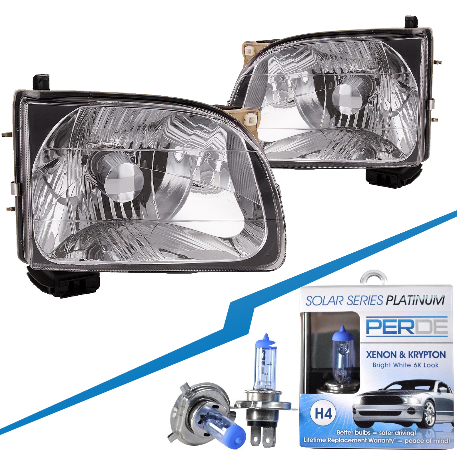 Headlight Set For 01-04 Toyota Tacoma