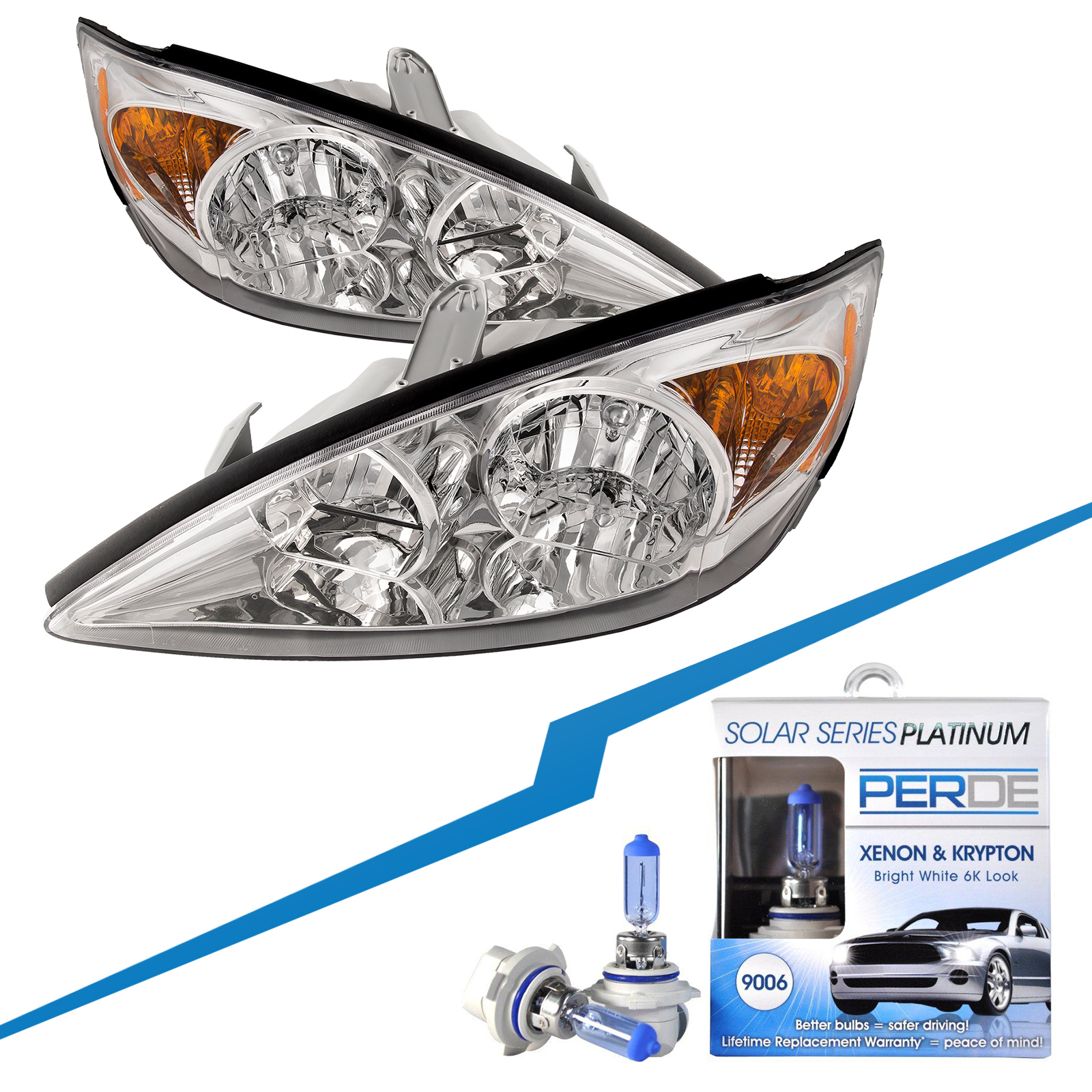 Headlight Set For 02-04 Toyota Camry