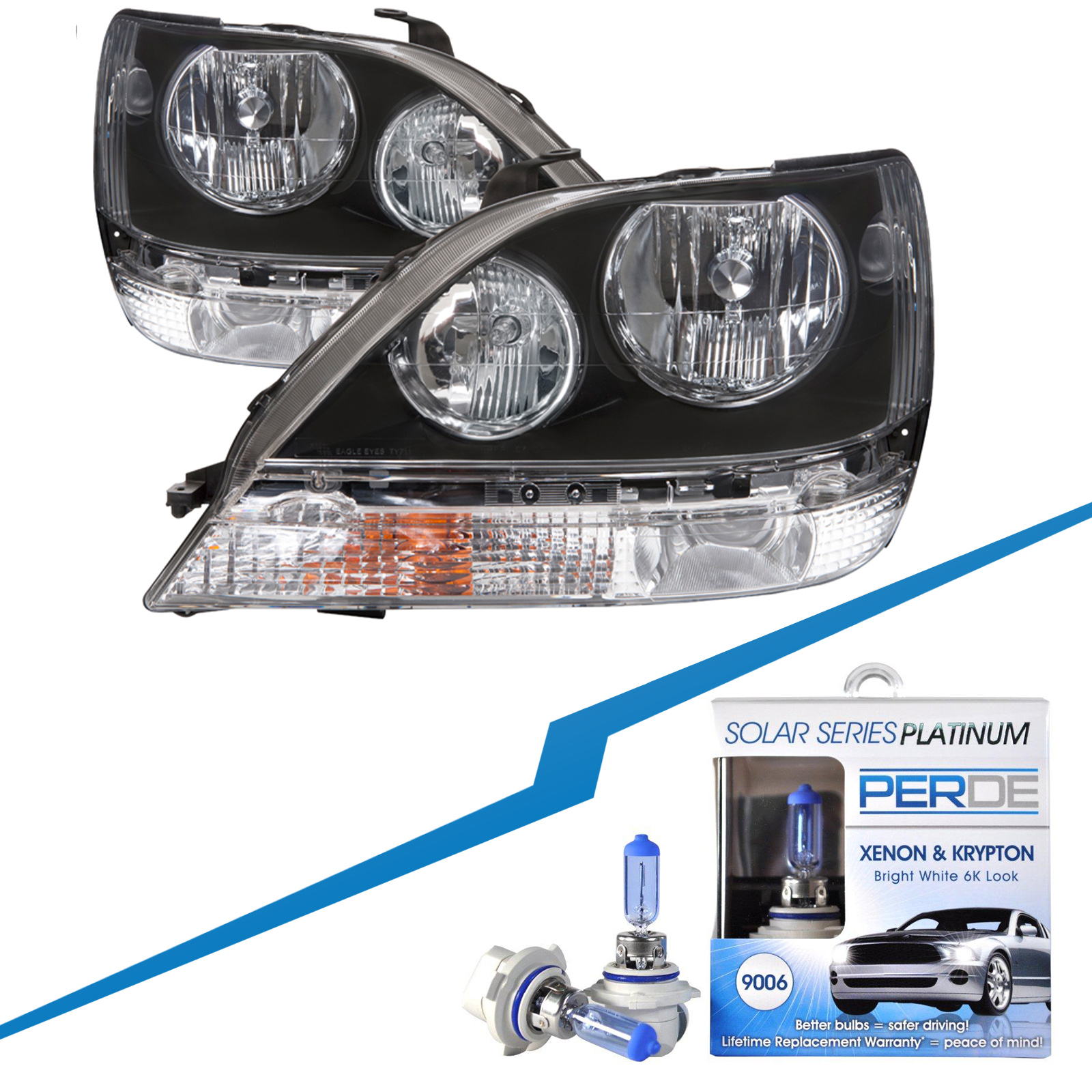 Headlight Set For 99-00 Lexus RX300