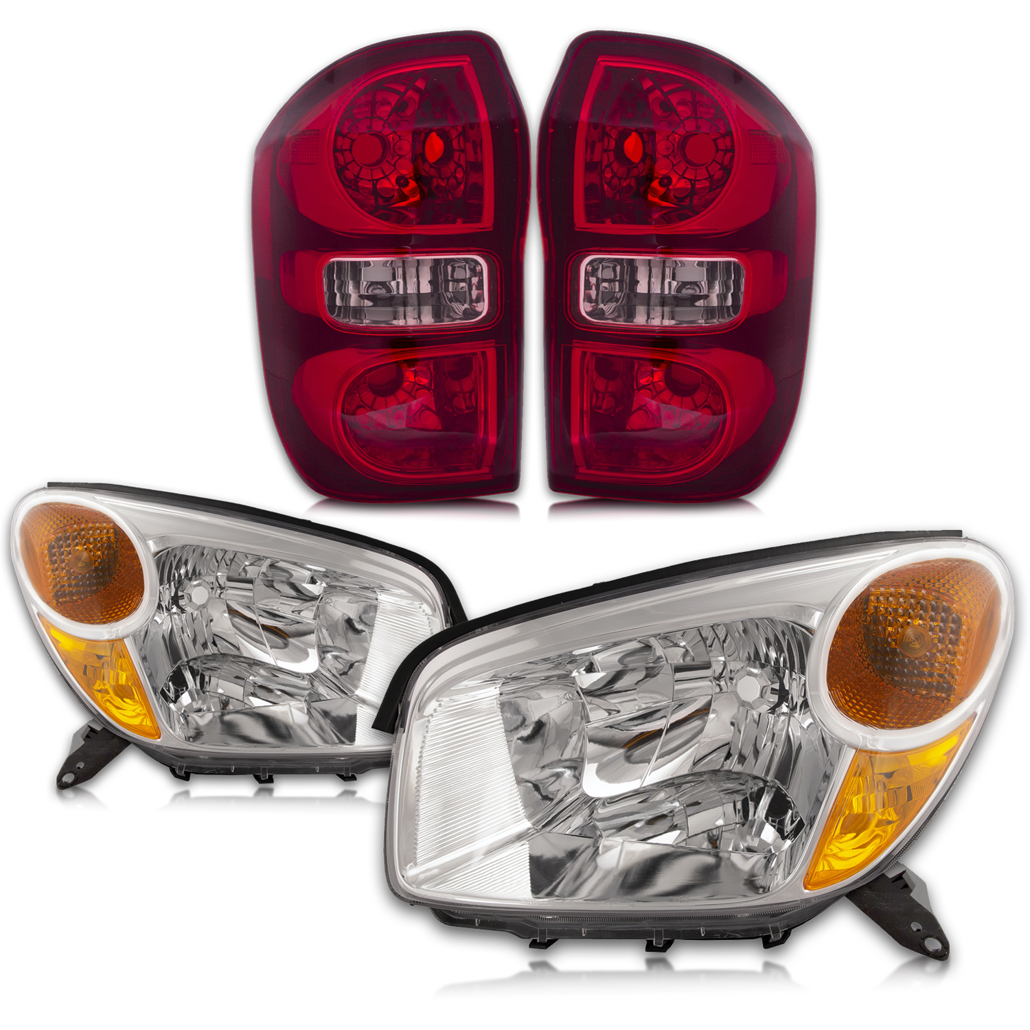 Headlight Set For 04-05 Toyota RAV4
