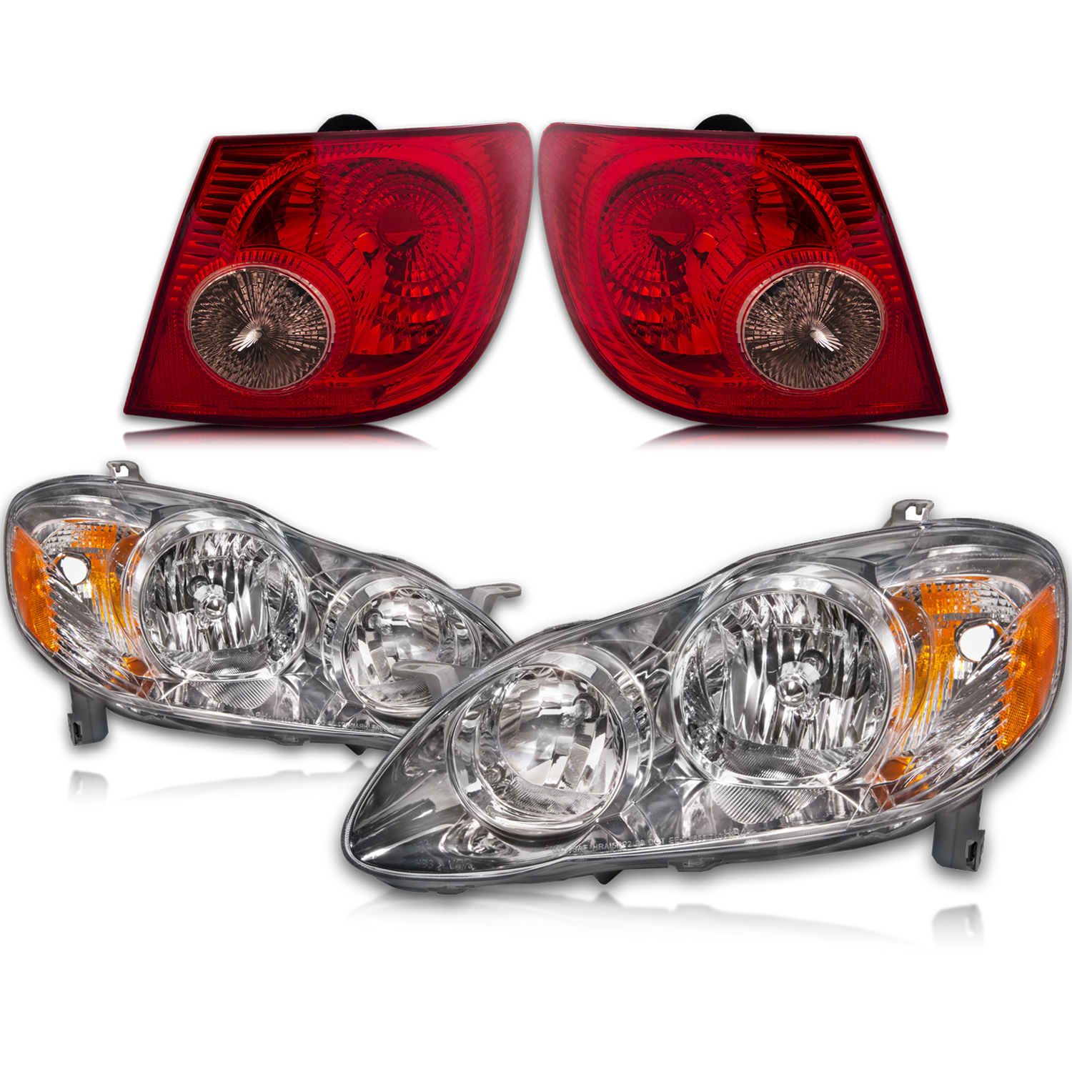 Headlight Set For 05-08 Toyota Corolla